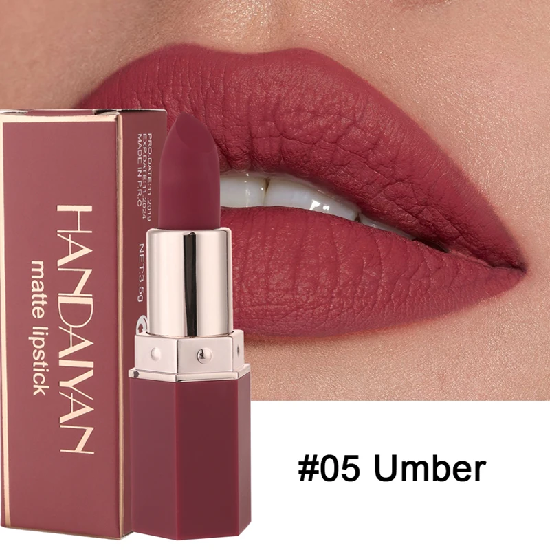 Нюдовые матовые помады 6 цветов стойкая Сексуальная Красная водостойкая легко