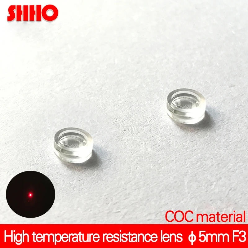 

High temperature resistant lens diameter 5mm focal length 3mm laser focusing and collimating lens Temperature resistance 80℃