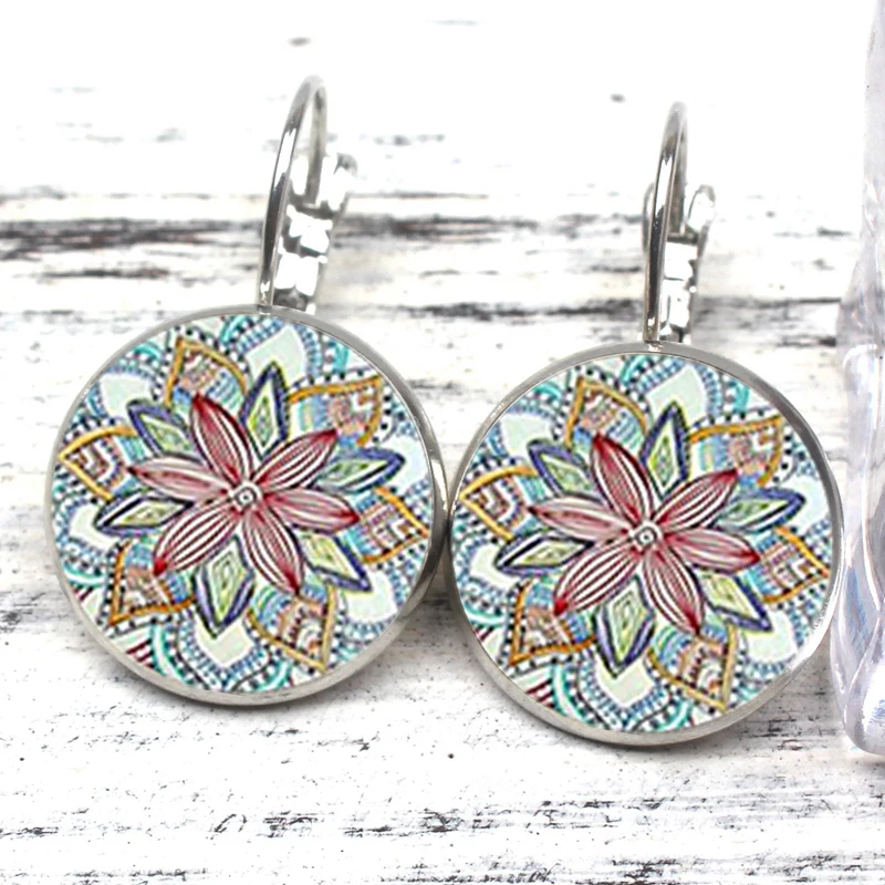 Новый Шарм хна Йога амулет серьги буддизм винтажное ювелирное изделие Мандала