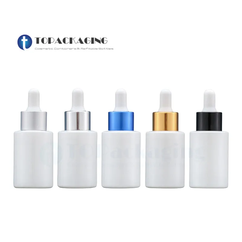 50 шт. * 30 мл капельницы белая стеклянная Сыворотка для макияжа упаковка маленький