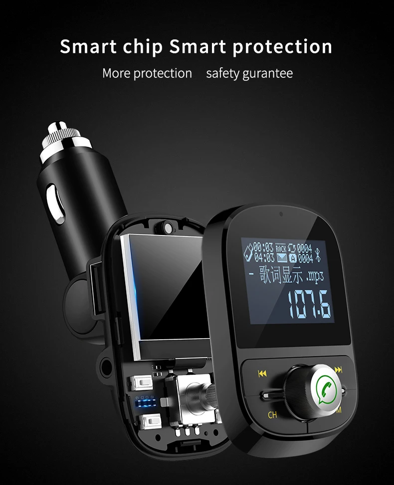 

HY92 Car Bluetooth-compatible Hands Free MP3 Player/Phone to Radio FM Transmitter