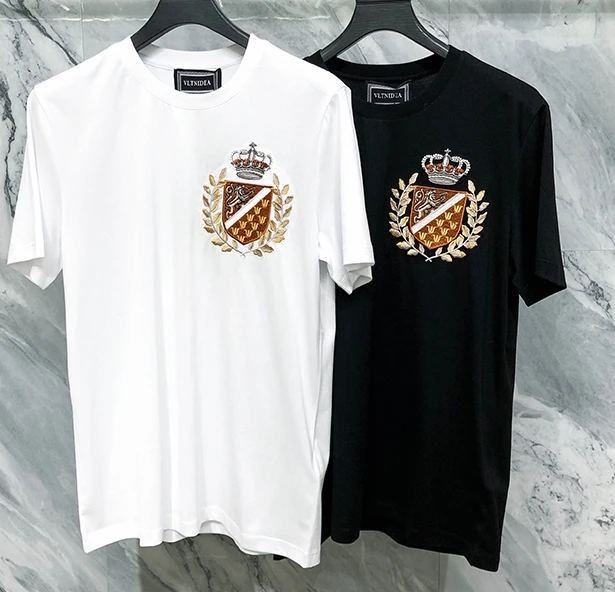 

20ss Новая мода футболки для мужчин корона вышивка брендовая одежда