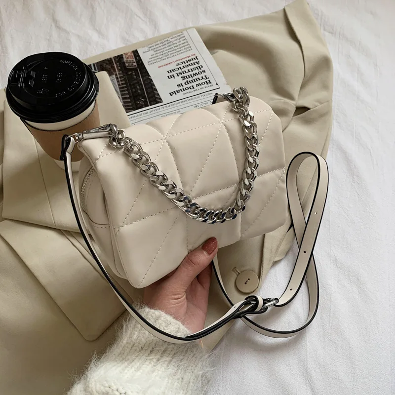 

Нейлоновая водонепроницаемая сумка через плечо для женщин, дизайнерская трендовая сумка-мессенджер на цепочке 2021, маленькие черные портат...