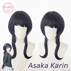 Anihutпарик для косплея Asaka Karin, проект идеальной мечты, темно-фиолетовые волосы для косплея Asaka Karin LoveLive PDP