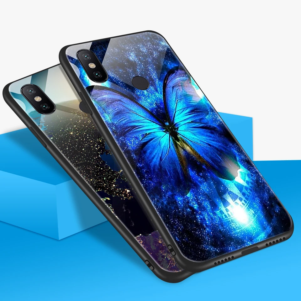 Чехол из закаленного стекла для Xiao mi A1 A2 A2Lite Edge Cover для Xiaomi mi 6 6X для задней крышки, Твердый чехол с полной защитой звездного цвета