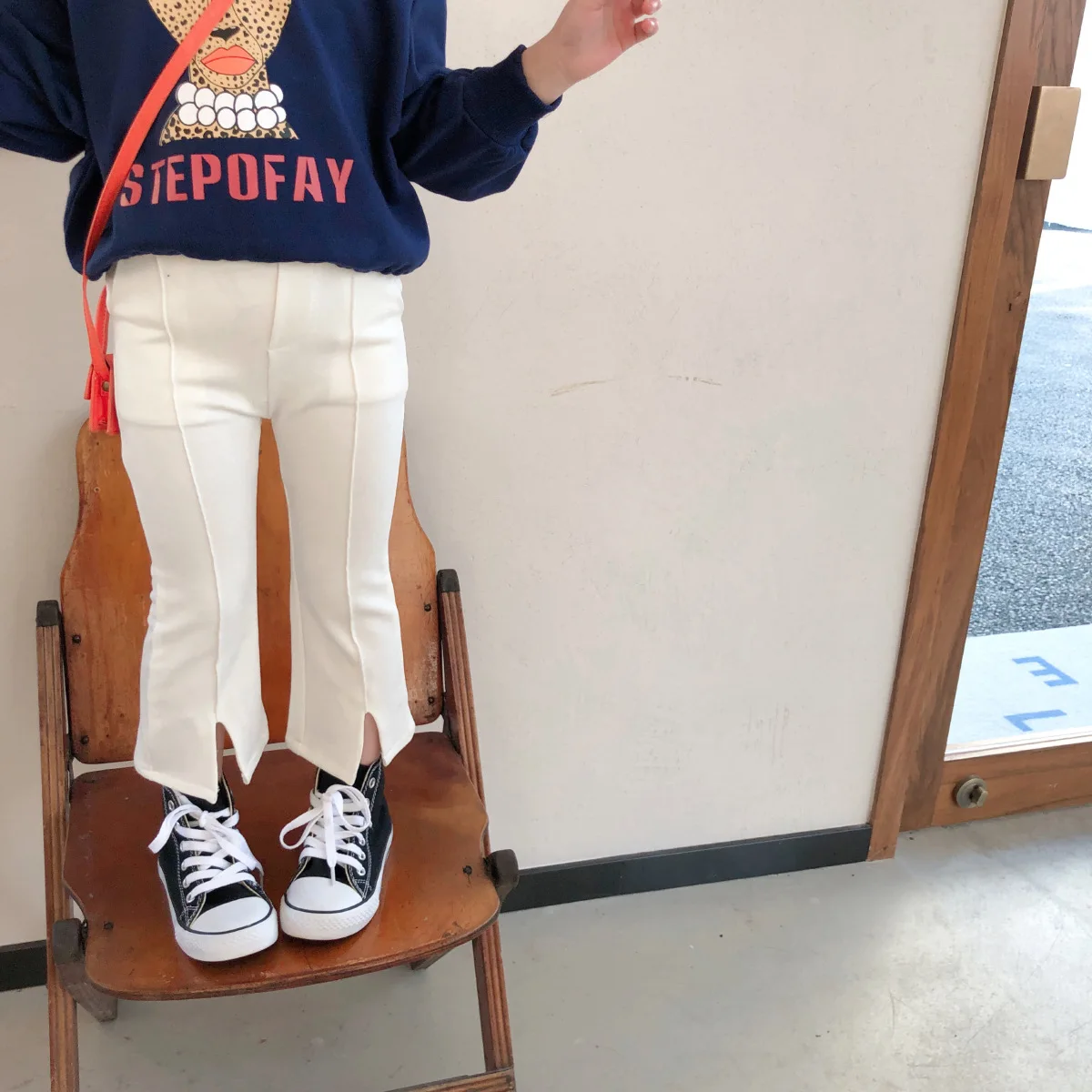 

Girls Pants 2021 Spring Kids Stretch Roman Style Leggings Toddler Baby Cotton Pants 1-8Y Children Fashion Clothes White Black