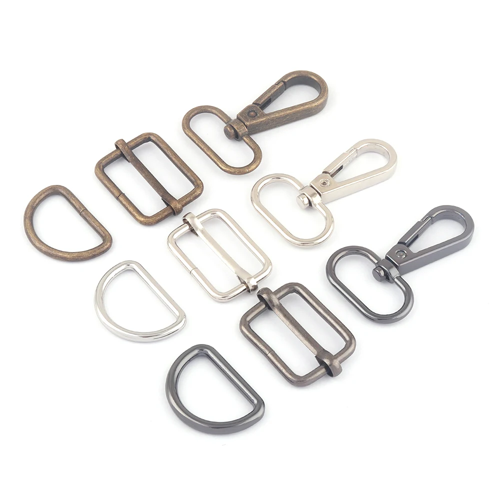 

1"(25mm) Silver Metal Swivel Claw Clasps,Dog Collar Hardware Adjuster Backpack Belt Strap Buckles Webbing Purse Slide D Ring DIY