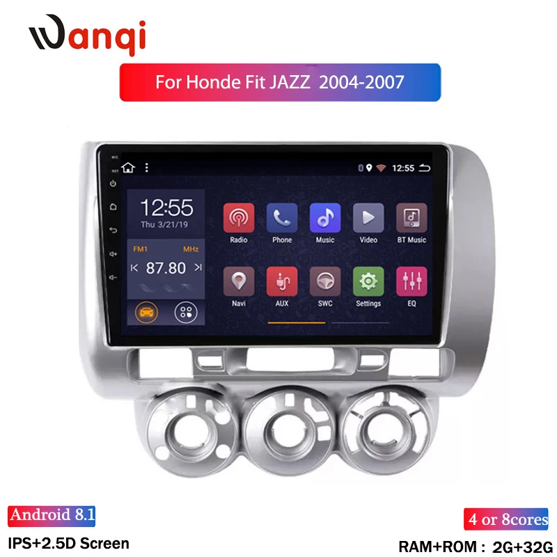 Wan qi Android 8 1 для HONDA JAZZ City 2004 2005 2006 2007 правосторонний мультимедийный стерео плеер