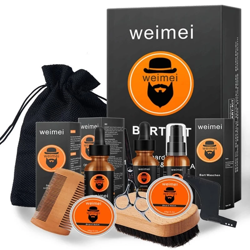 Набор для роста бороды набор ухода за бородой 9 шт./компл.|Средства от выпадения