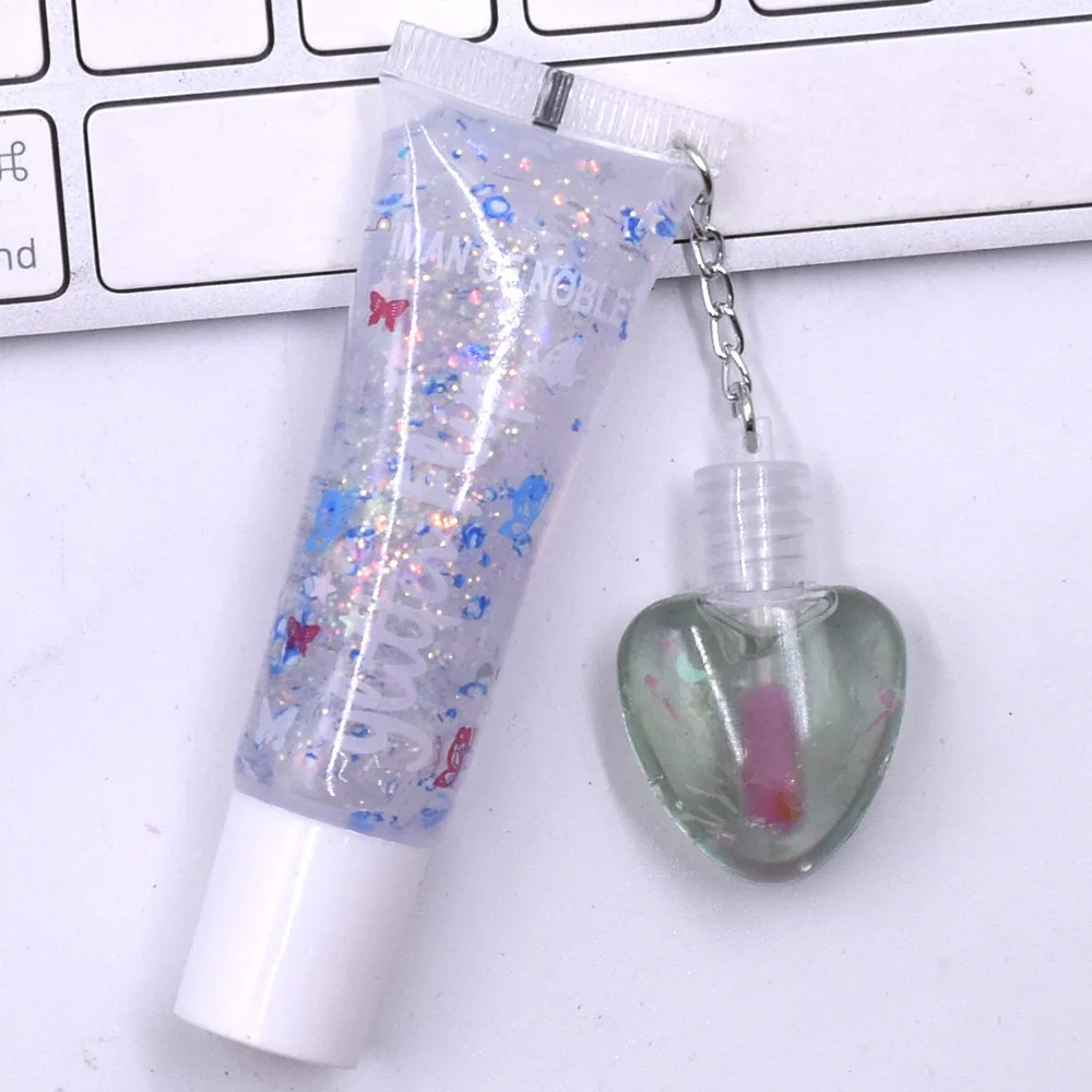 

3pcs Jelly Fruit Burst Lip Gloss Plumping Balm Sequin Lip Oil Fades lip lines Moisturizer Shiny Natural Plant Anti-Cracking Care