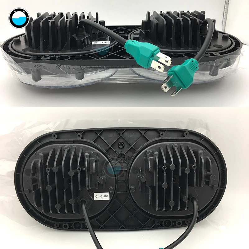 

5.75" Projector Dual LED Headlight angel eyes White Halo Ring for motorcycle Road Glide 2004-2013 H4 Headlamp.