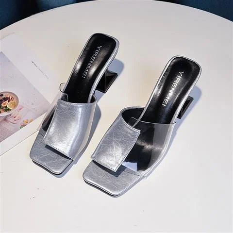 

Office Comfy Women Flip Flops Prom Women's Mules 2020 Women shoes Peep Toe For Woman Sandals