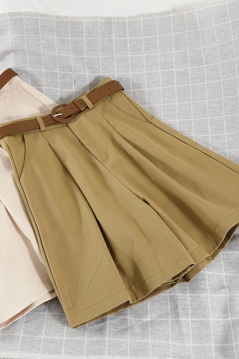 

High Waist Black Straight Wide Leg Pants Ins Super Hot Student Summer Five-point Pants