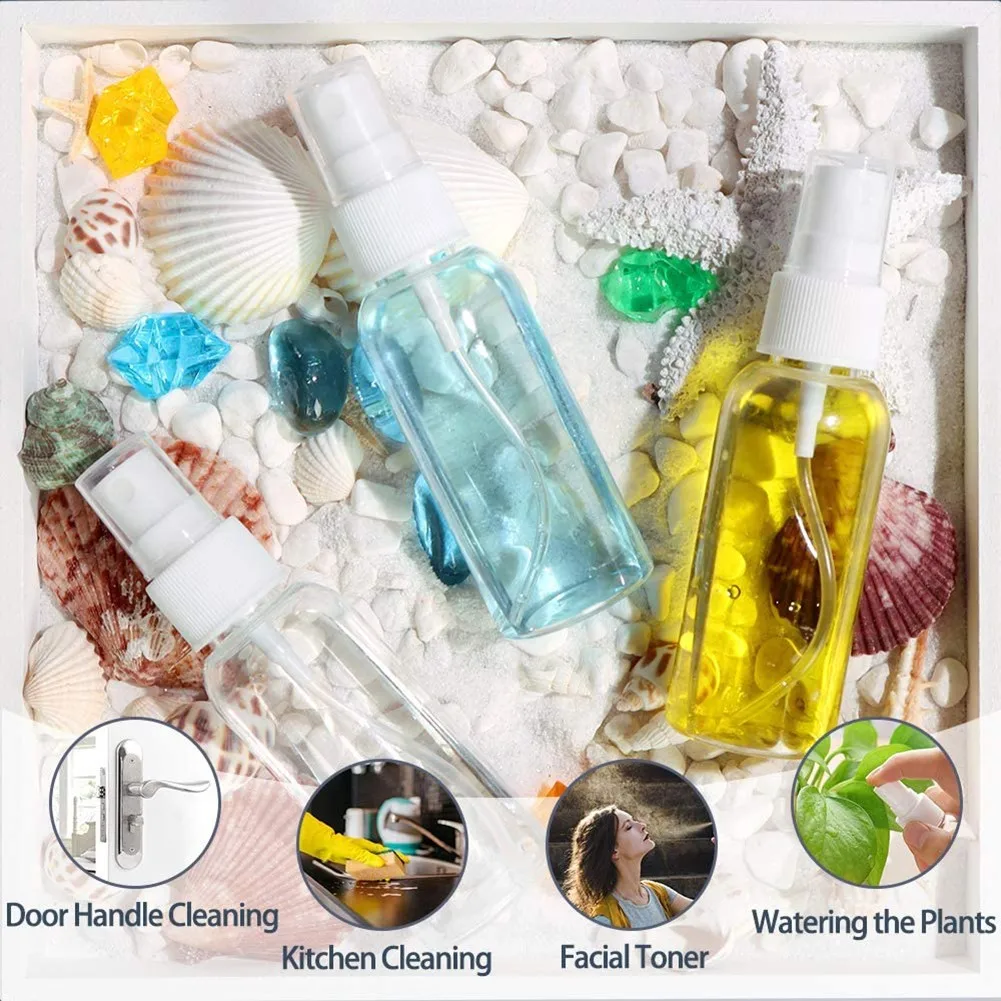 

5pcs 50ml Clear Plastic Perfume Atomizer Empty Spray Bottle Perfume Atomizer Watering Tools Supplies