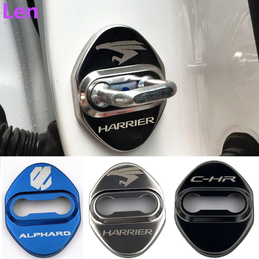 Отделка дверного замка защитный чехол с эмблемой для Toyota Harrier lexus C HR CHR Alphard 86 Vellfire