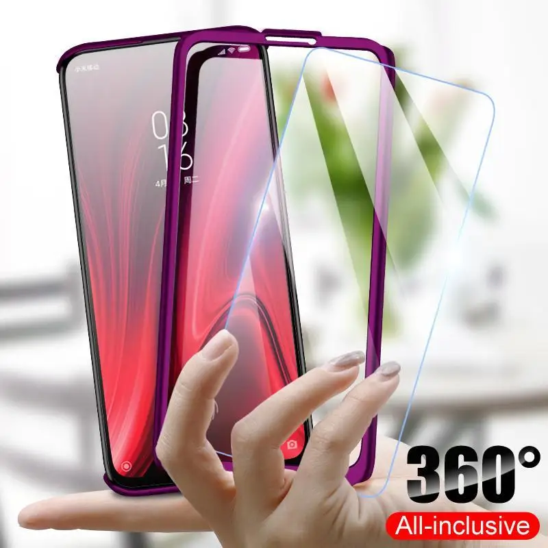 

360 Full Protective Cover Phone Case Bumper for Xiaomi Redmi Note 5 6 7 8 Pro 8T S2 G0 6A 7A K20 Mi 9T Pro 8A Mi 8 Lite 9 SE