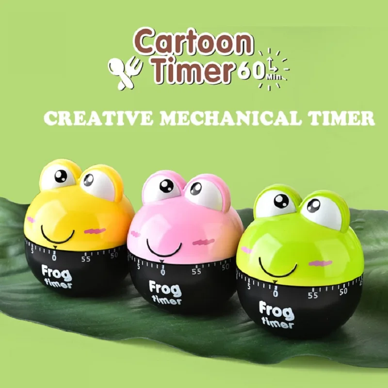 Новые креативные милые лягушки Кухня механический таймер 60 минут Пособия по
