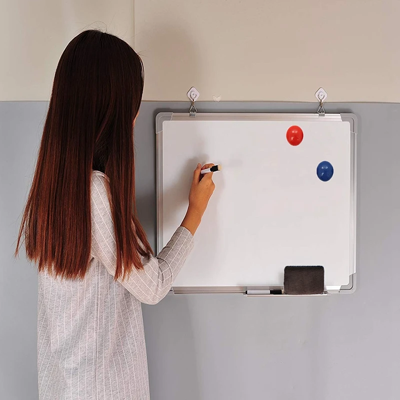 Магнитная доска для письма двусторонняя с ручкой стираемые магнитные кнопки
