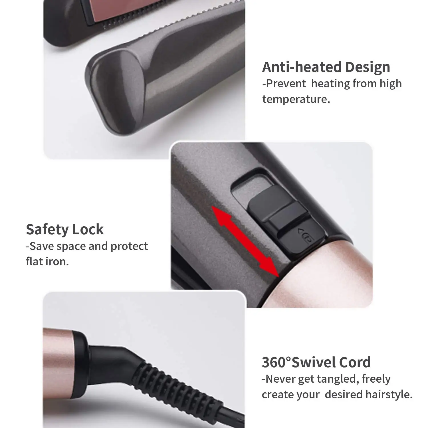 2 в 1 турмалиновая керамическая плоская железная пряжа Электрический стайлер с