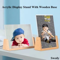 10 inch table display wooden picture photo frames acrylic sign holder stand restaurant menu paper card holder