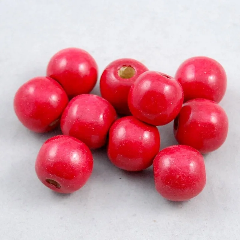 100 шт. разноцветные Круглые деревянные бусины-распорки 18 мм | Дом и сад