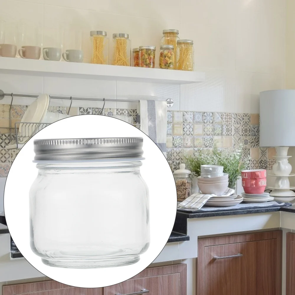 

6Pcs Glass Sealed Cans Food Storage Bottles Honey Containers (Transparent)