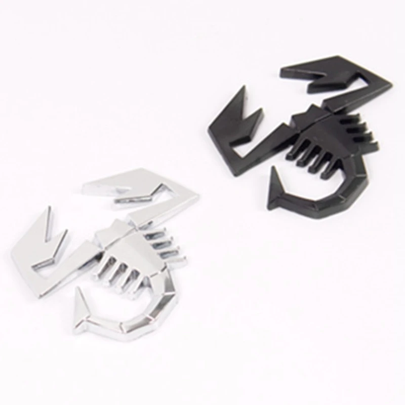 

3D Metal Scorpion Car Stickers Black Silver Scorpion Shape Emblem Badge Auto Stickers for Car Body Door Back Exterior Decor
