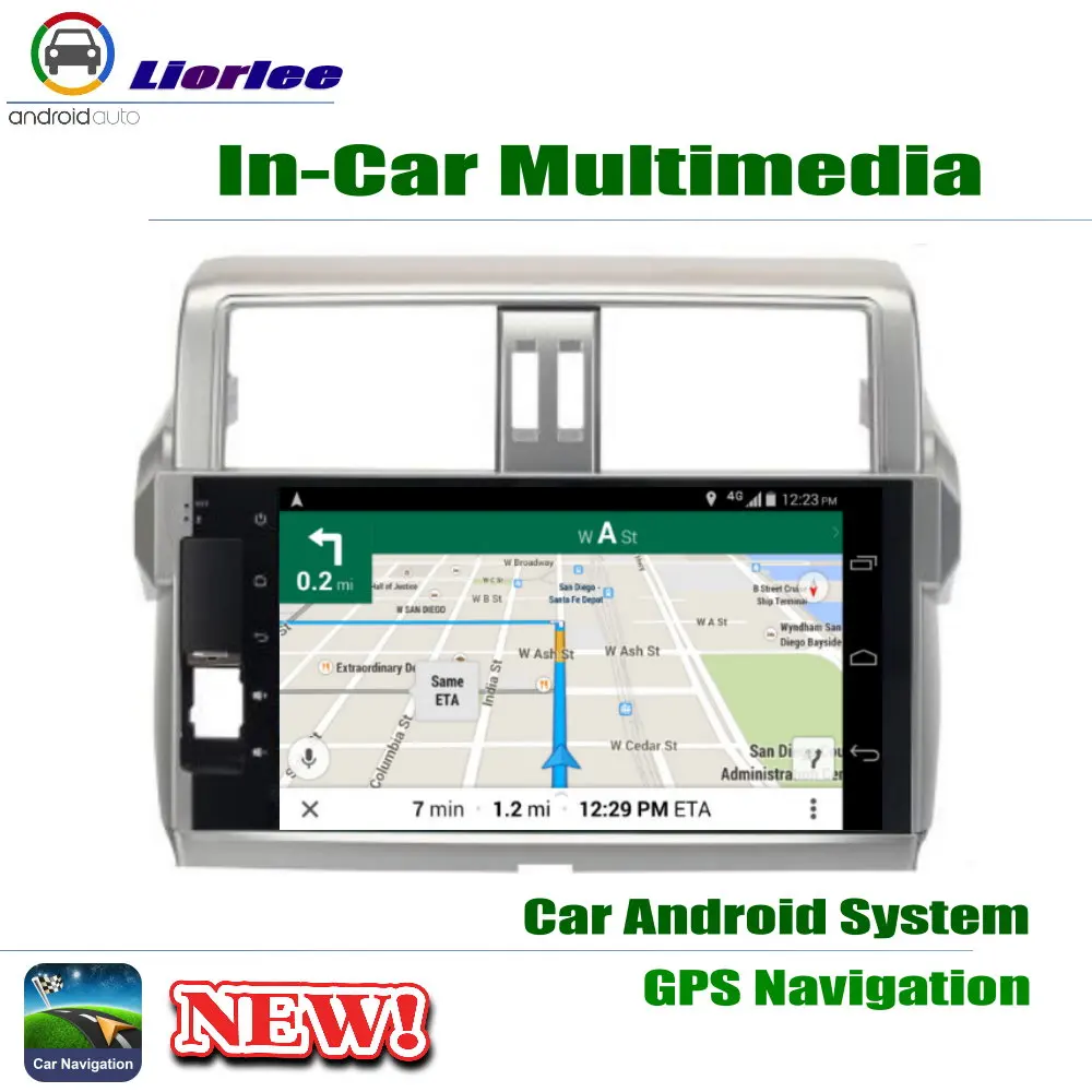 Для Toyota Land Cruiser Prado 150 2014-2017 GPS навигация Carplayer Android RockChip PX5 1080P 10 1 &quotIPS ЖК-экран радио