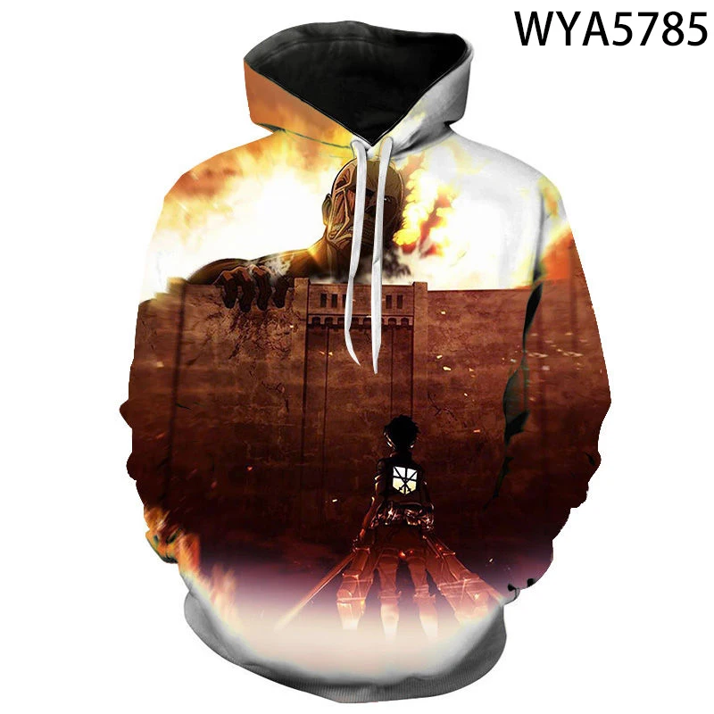 

Толстовки с 3D-принтом «атака на Титанов», мужские и женские детские толстовки, уличная одежда для мальчиков и девочек, крутые повседневные т...