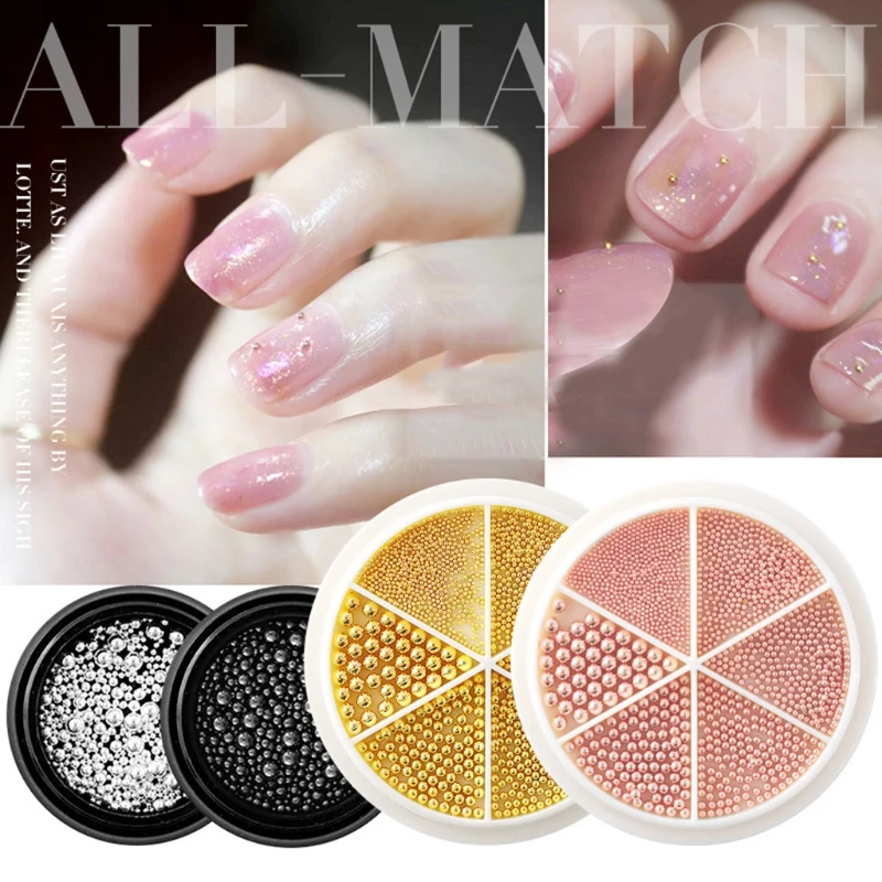 

Caviar Nail Art Beads Decoration Micro Round Ball Alloy Beads 3D Nail Decoration