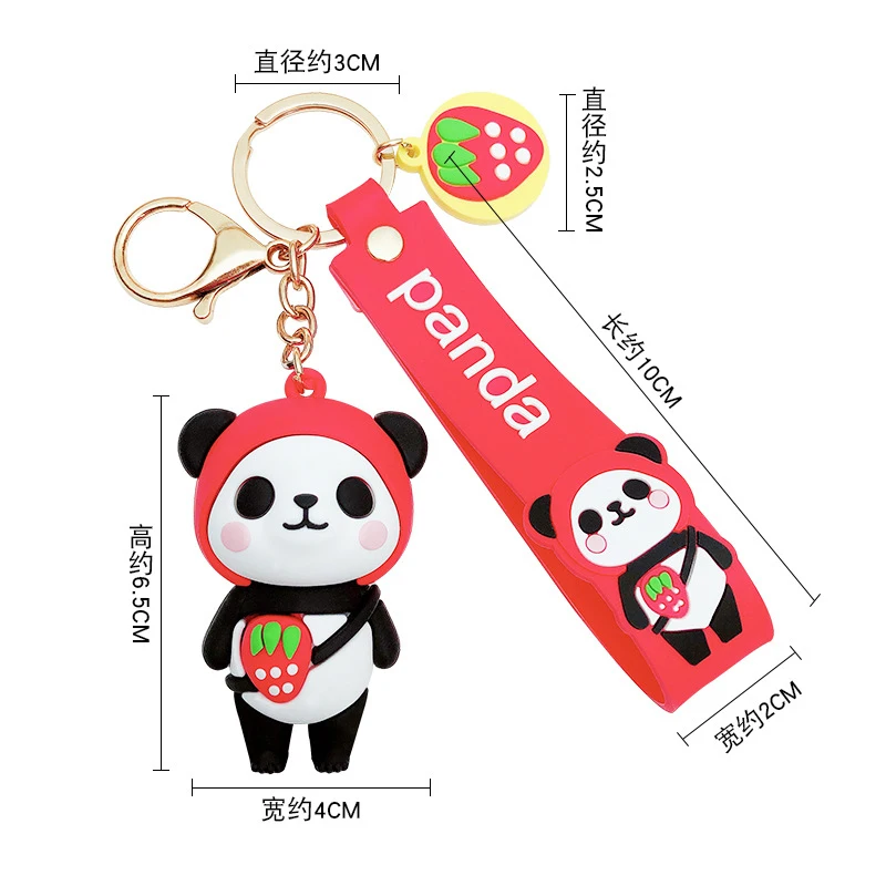 Креативный мультяшный брелок с милой пандой силиконовый кукольный животными для