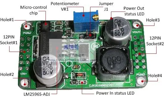

All Digital Control LM2596S-ADJ DCDC Precise Adjustable Step-down Power Module with Super Small Size