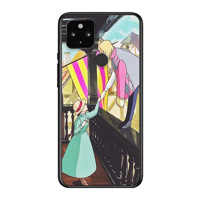 

Howl's Howls Moving Castle Soft TPU Silicone Black Cover For Google Pixel 5 4A 5G 4 XL Phone Case