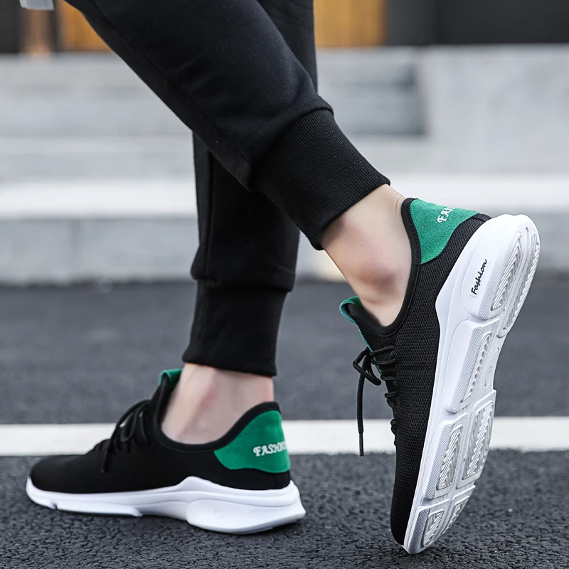 

Light Weight Running Shoes For Men 2019 Spring Autumn Black Comfortable Anti Slip Male Shoes Outdoor Walking Sneakers Men