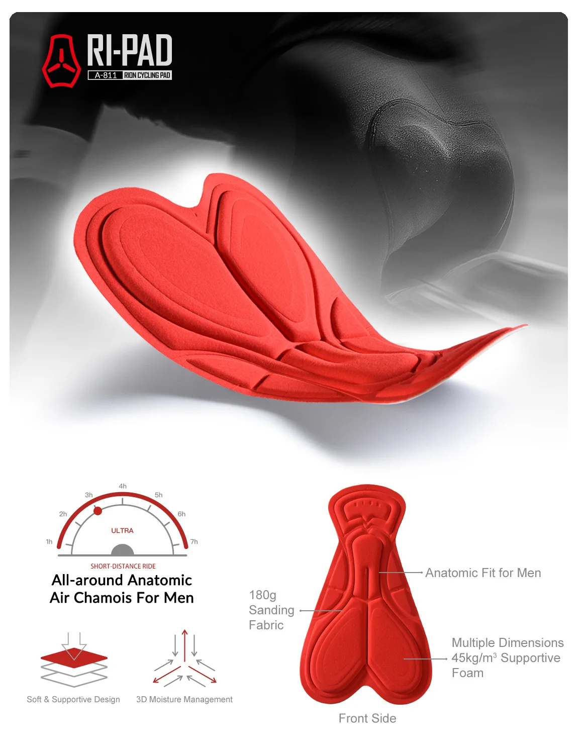 

Media Cycling Shorts Male Breathable Quick-drying Black Reflective Tight Cycling Shorts Drop Shipping