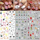 1 шт. абстрактная линия сглаза Наклейка 3D ногтей слайдер художественные украшения сделай сам наклейка для маникюра DIY клейкие Типсы