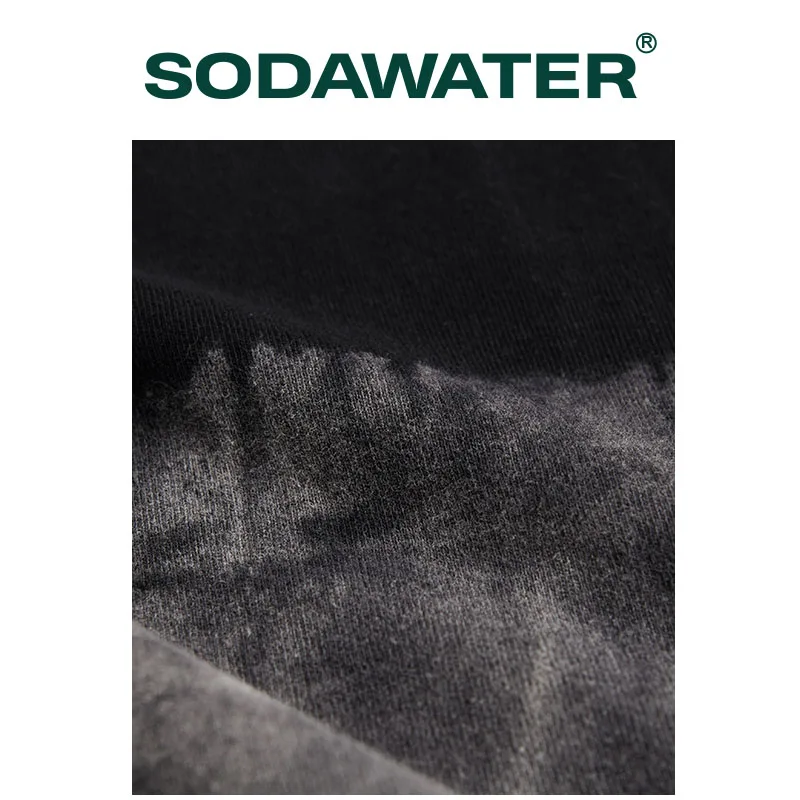 

SODAWATER Retro Cool T-shirts Men Reflective Tie Dyed T-shirts Summer Fashion Color Block Oversized Hip Hop Tees Men Streetwear