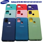 Оригинальный Мягкий силиконовый чехол для Samsung Galaxy A21S, шелковистая задняя защитная оболочка для Galaxy M31 M51 A31 A21 A41 A51 A71