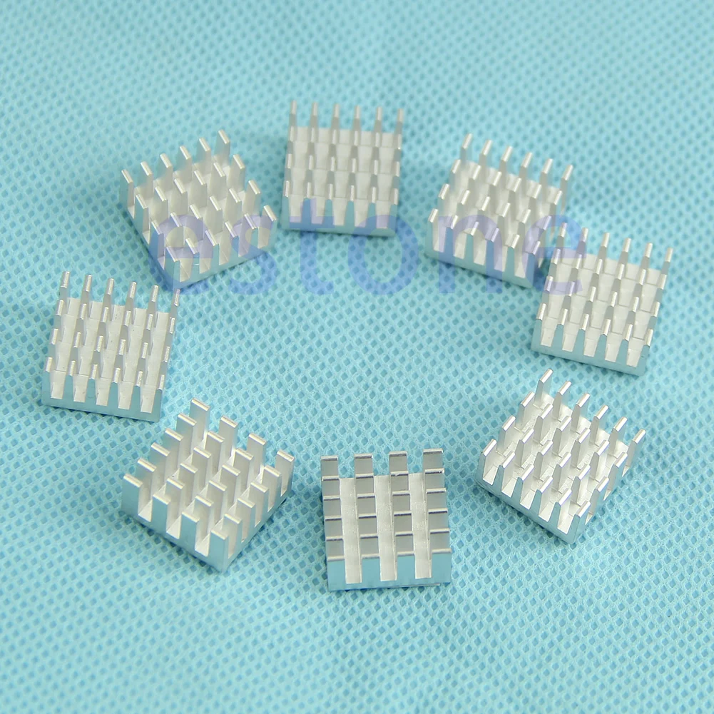 8pcs/lot 15mm*15mm*8mm Aluminium shim pad Thermal VGA RAM Heat Sinks Spreader Memory Cooler Cooling For DDR |