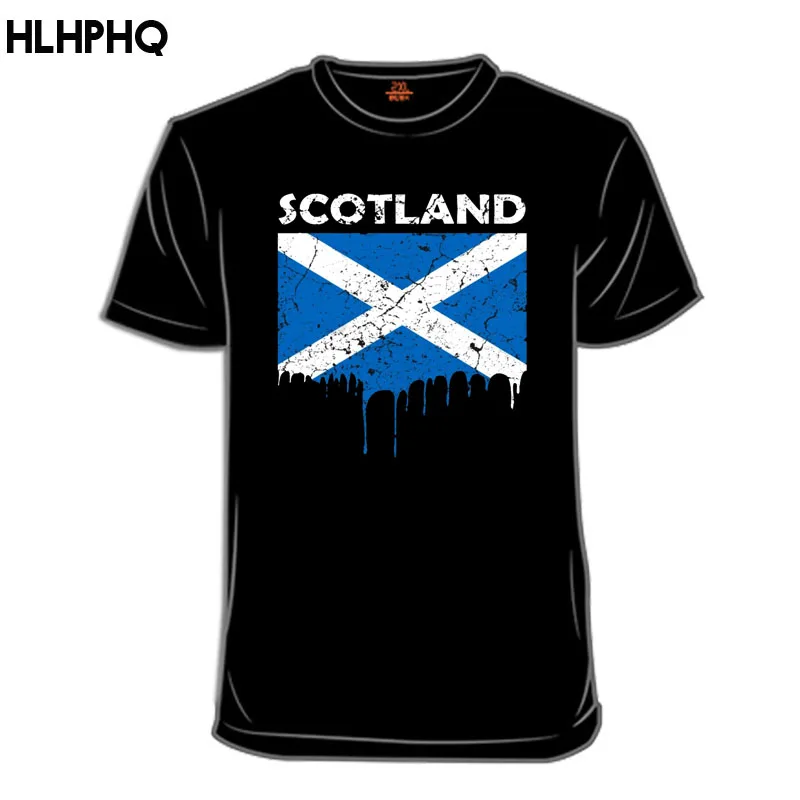 

Футболка мужская с принтом шотландского флага и короткими рукавами