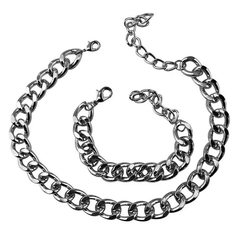Ожерелье чокер в стиле панк для женщин и мужчин хип хоп трендовая железная