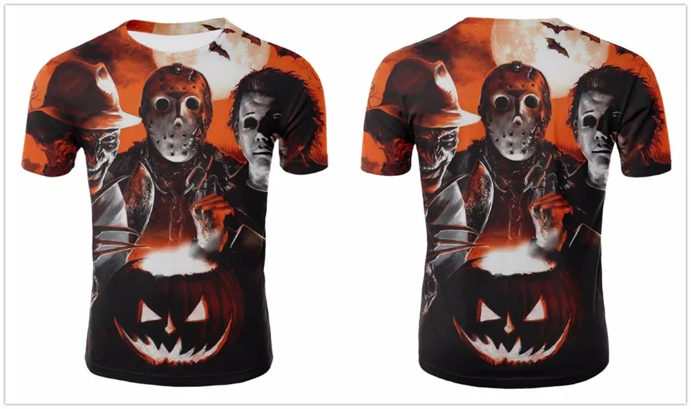Newest 3D Clown T Shirt Skull Skeleton Summer T-shirts Men Women Hip Hop Punk Gothic Shirts Vintage Rock Anime Casual Tees