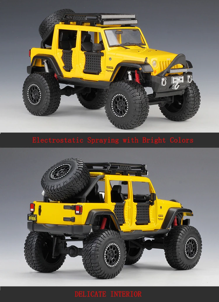 

Maisto 1:24 Jeep-Wrangler manufacturer authorized simulation alloy car model crafts decoration collection toy tools