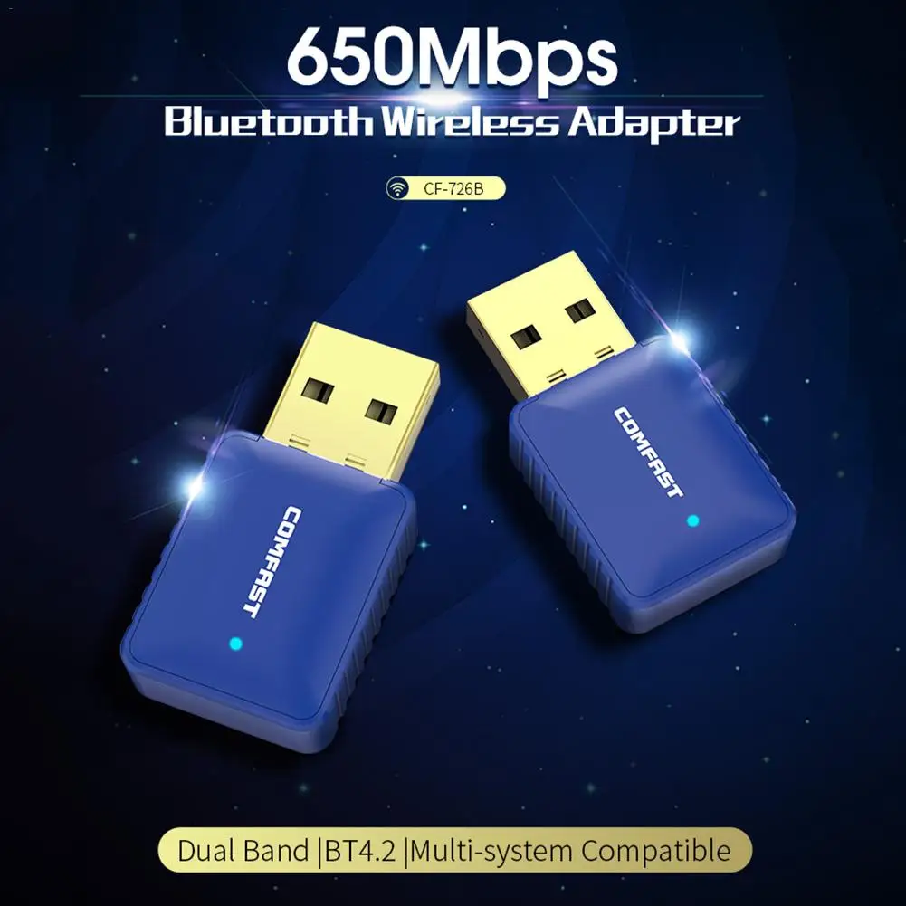 COMFAST CF 726B Bluetooth 4 2 двойная частота 650 м два в одном беспроводная сетевая карта