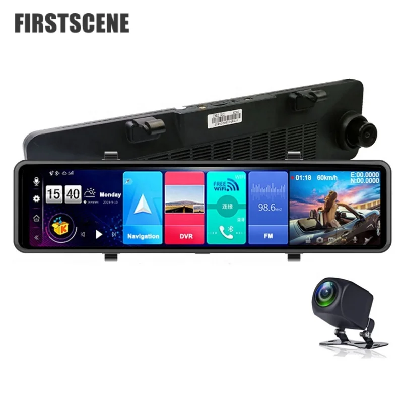 

Видеорегистратор FIRSTSCENE, 4G, 12 дюймов, ADAS, Android 8,1, WiFi, GPS