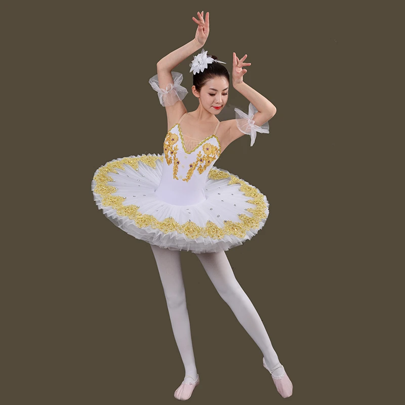 

2020 White gold Tutu Ballet Swan Lake Dress Women Child Girls Professional Ballet Tutu Ballerina Dress Kids Girls Dance Wear