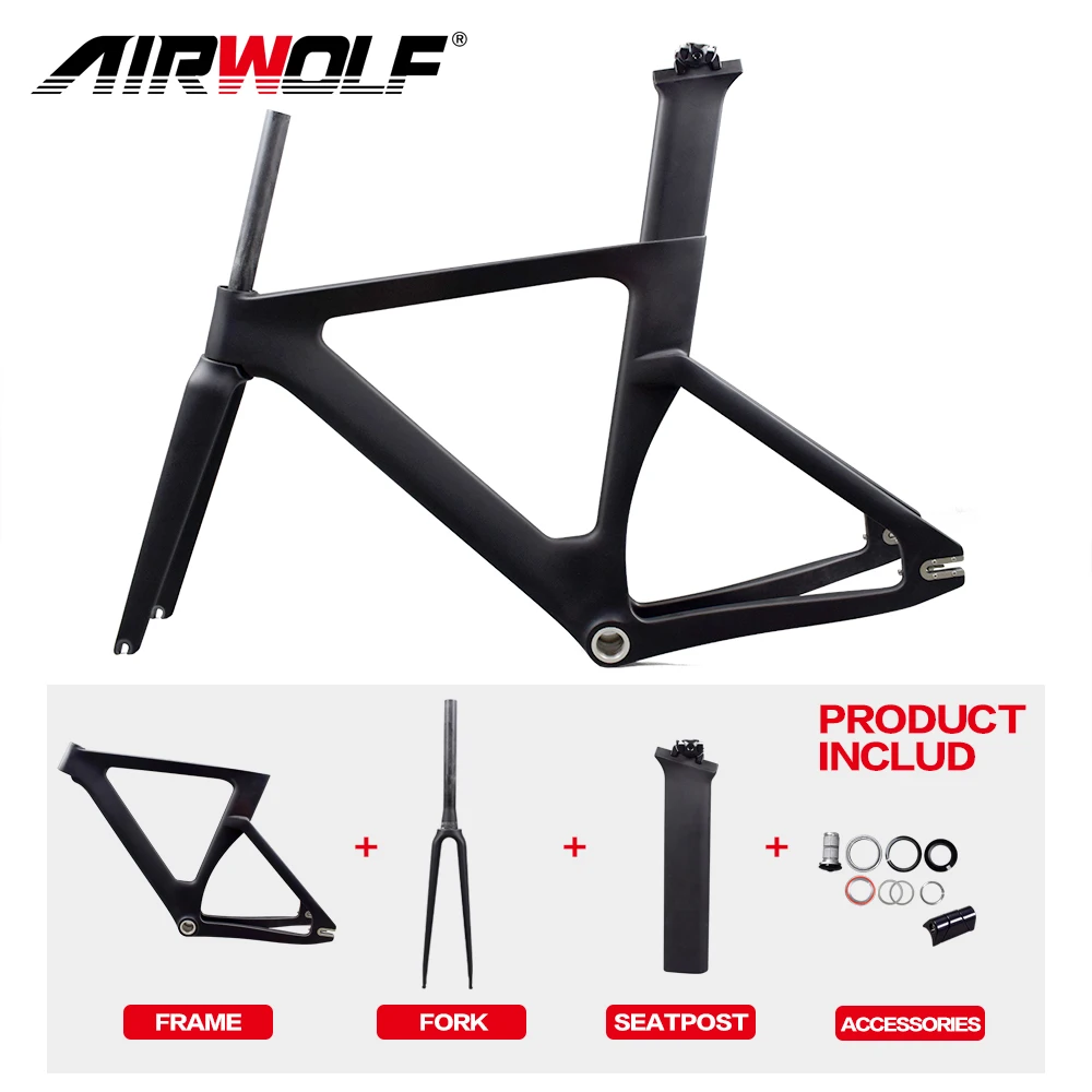 Fixed gear Карбон велосипедная Рама с вилкой/Шоссейный углеродный след