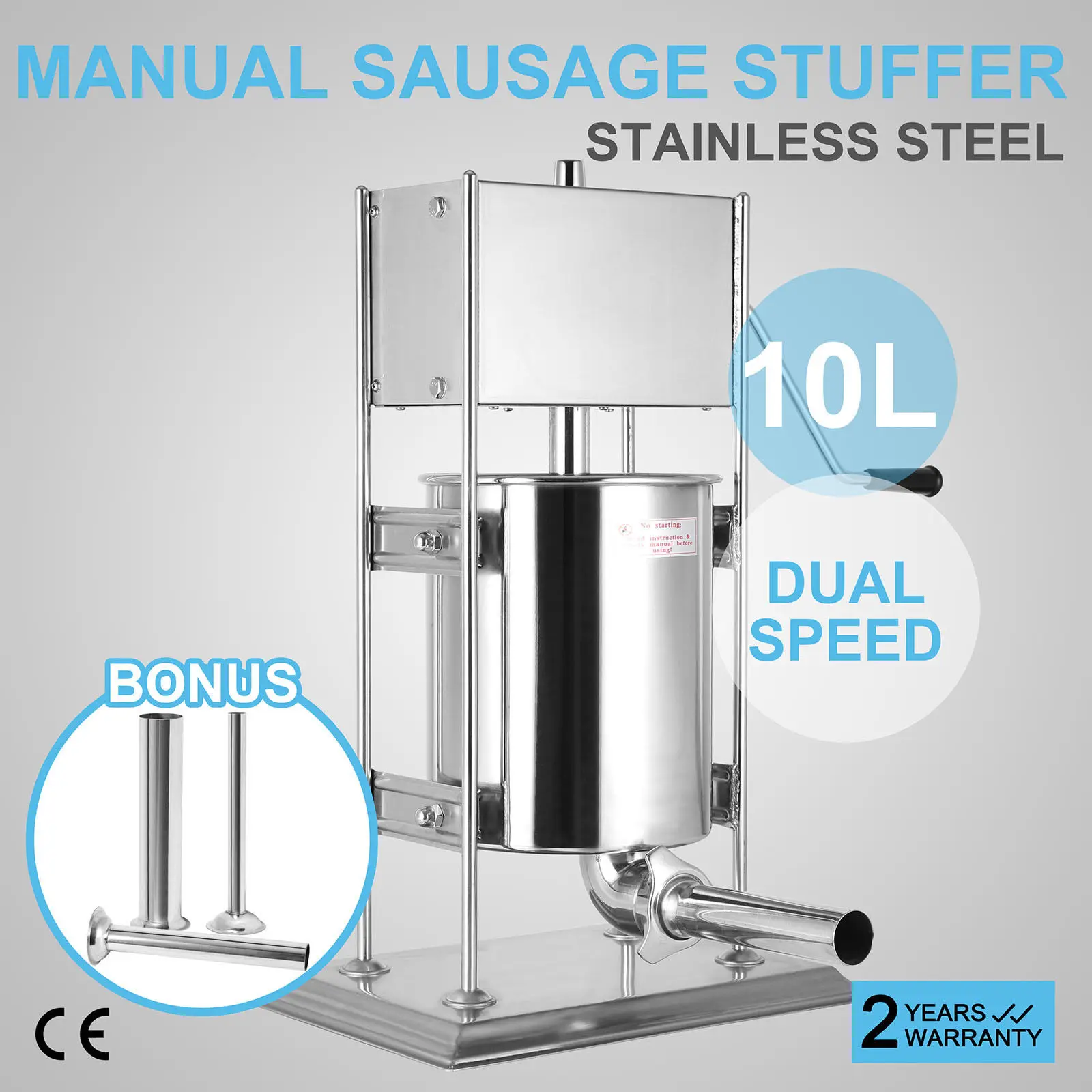 Профессиональный 10 литровый вертикальный изготовитель салями из нержавеющей