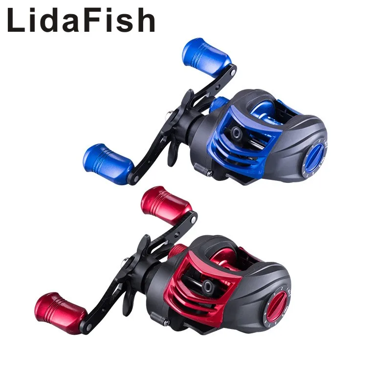 

LidaFish brand red and blue luya water drop wheel full metal wire cup carbon steel bearing magnetic brake metal fishing reel