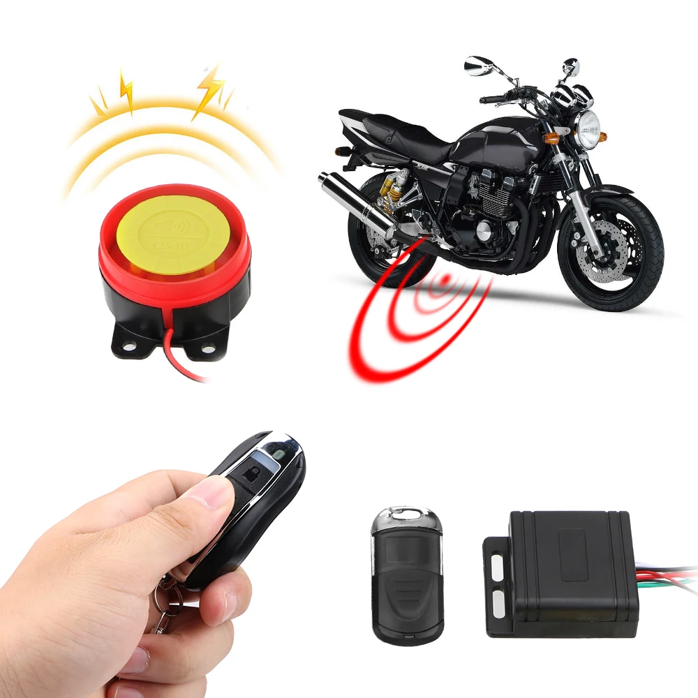 12V Remote Control Key Smart Alarm Anti-theft Auto Styling Motorcycle Bike Motobike Car Keyring Security Alarm System